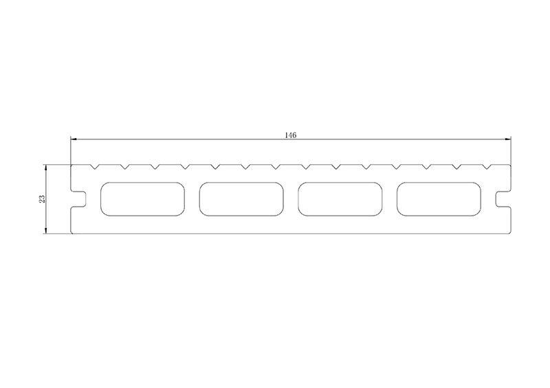 23mm x 146mm 空心木塑地板规格
